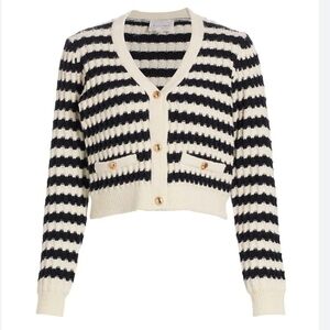 🔥Line & Dot Laurel Cardigan in Ivory & Black